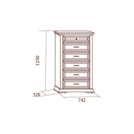 ЛОРЕНЦО Комод К6 (Дуб Сторсанд)
