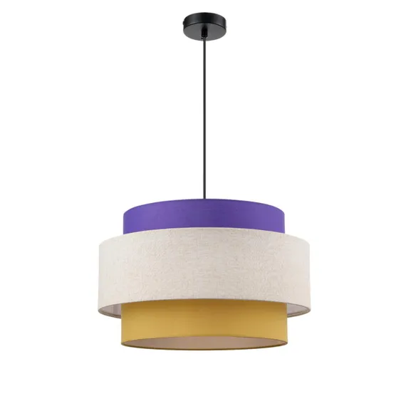 8281/4 MODERNI черный/фиолетовый/бежевый/желтый, металл/текстиль Светильник подвесной E14 4*40W 220V PALERMO