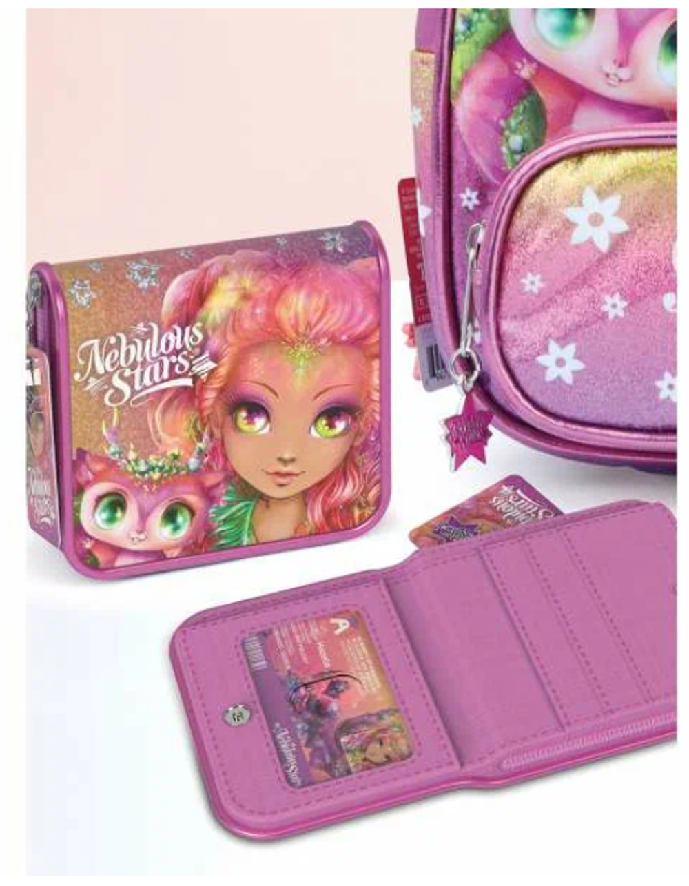 Кошелек для девочек Nebulous Stars с картхолдером и отделением для монет