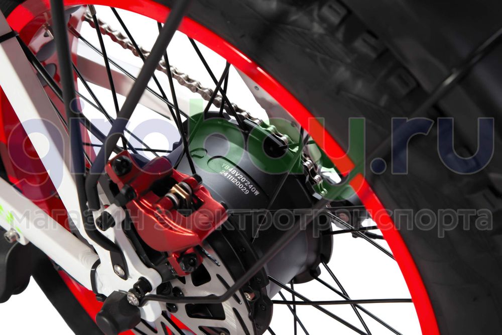 Электровелосипед Syccyba F11 Pro (48V/20Ah) - Белый с красными ободами фото №11