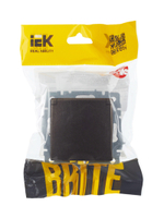 BRITE Розетка 1-местная с заземлением с защитными шторками и крышкой 16А IP44 РСбш10-3-44-БрТБ темная бронза IEK