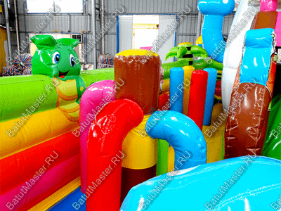 Коммерческий надувной батут "Грибная поляна" 9,1*5*5,5