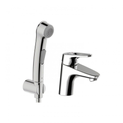 Смеситель для умывальника с гигиеническим душем Bravat Drop-D