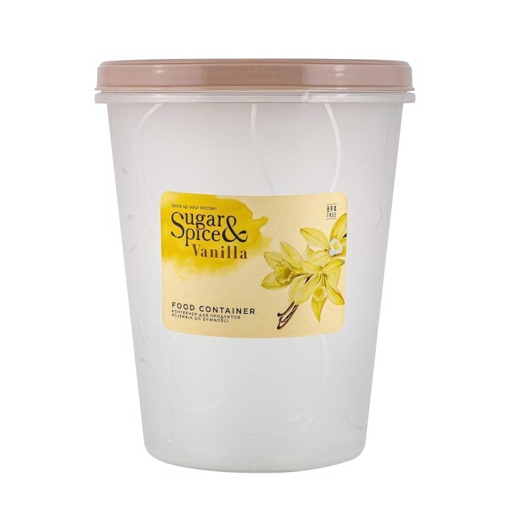 Банка для продуктов Sugar&amp;Spice Vanilla с завинчивающейся крышкой 1л латте
