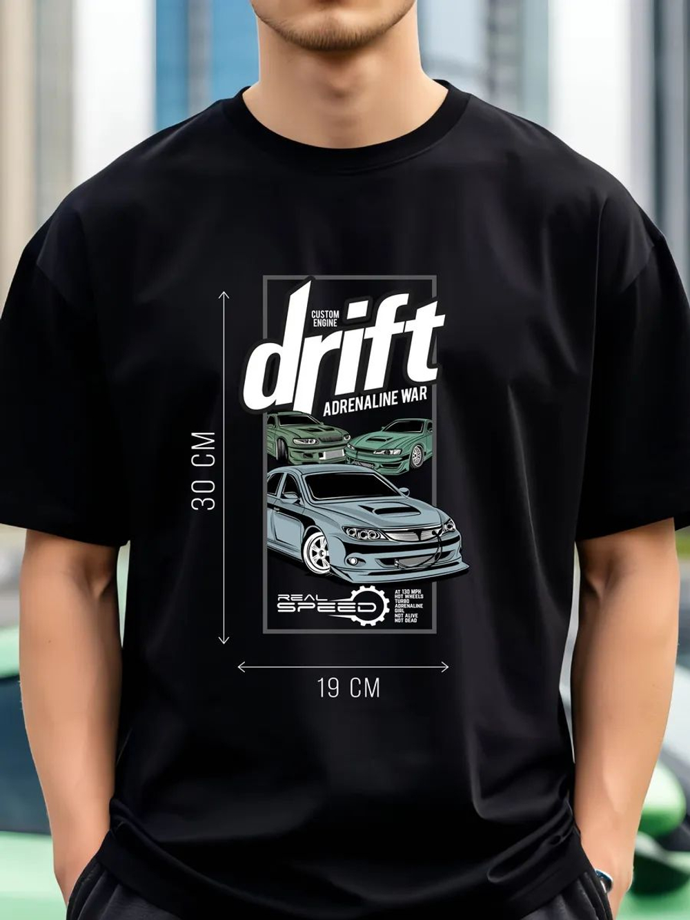 Футболка мужская y2k с принтом машиной