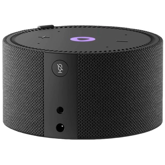 Умная колонка Яндекс Станция Мини с часами с Алисой, чёрный оникс