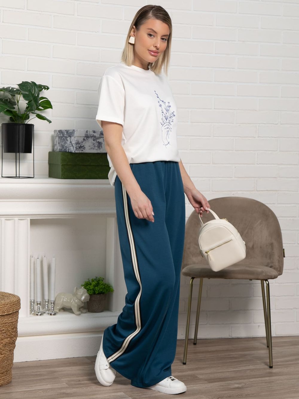 Брюки Аларика (темно-лазурный) Б15099-5М LT Collection