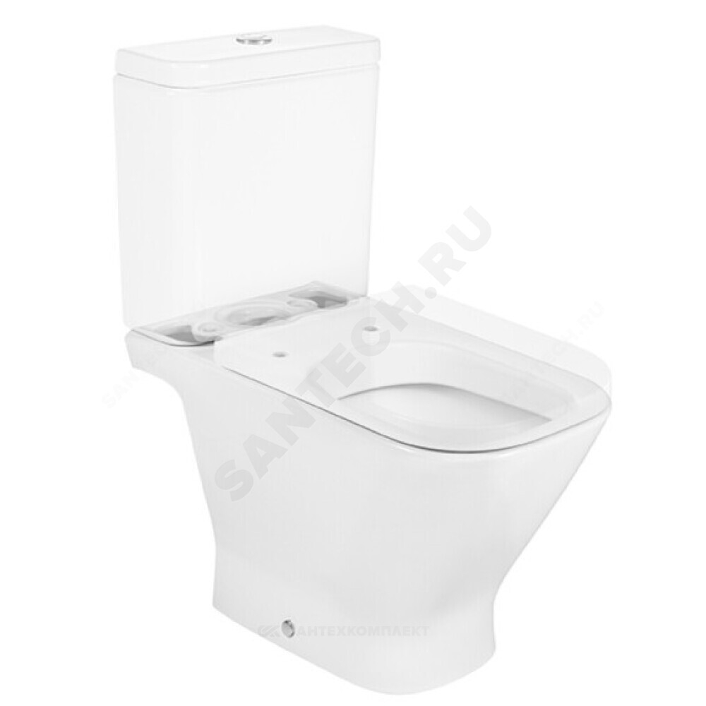 Чаша унитаза горизонтальный выпуск без сиденья белая The Gap Roca 342477000
