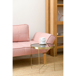 Стол josen, D42,7 см, коричневый/латунь