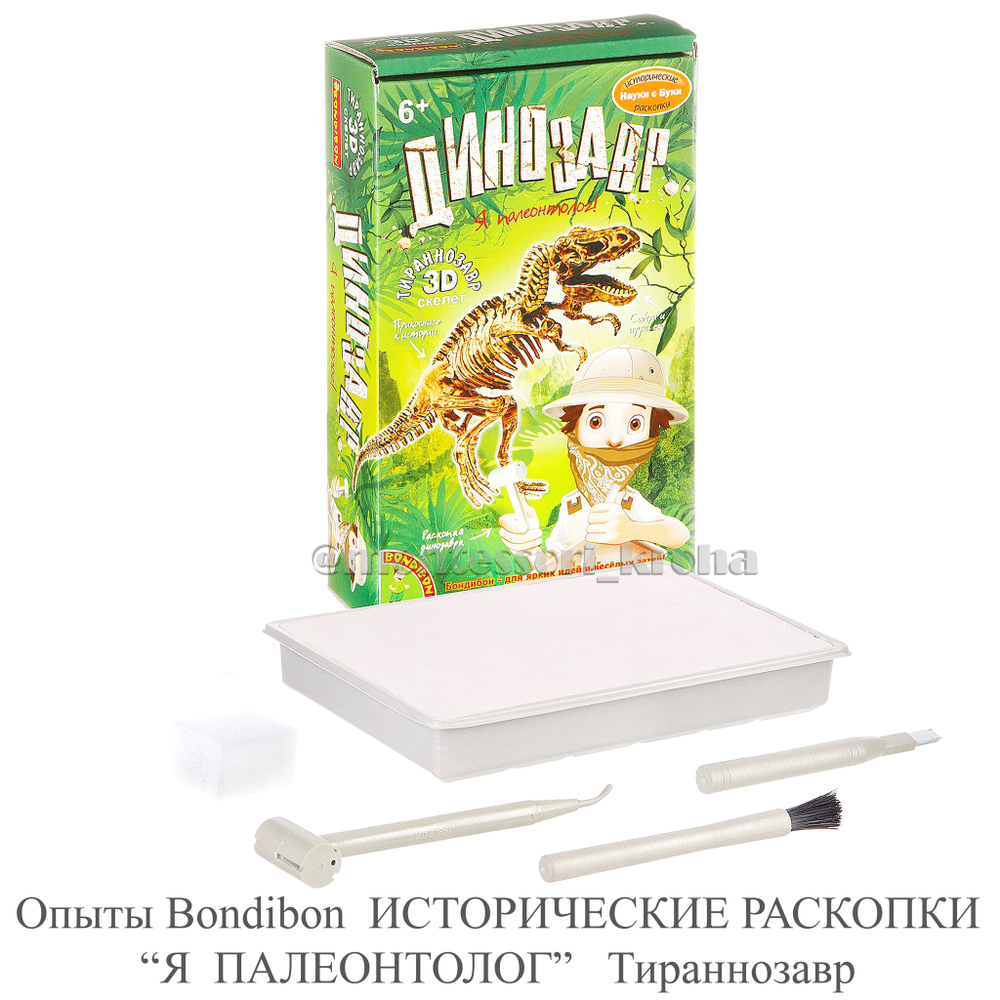 Опыты Bondibon ИСТОРИЧЕСКИЕ РАСКОПКИ «Я ПАЛЕОНТОЛОГ» БРАХИОЗАВР