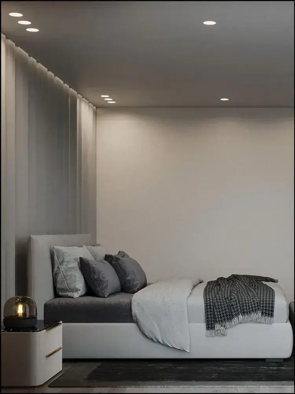 встраиваемый светильник потолочный светодиодный bh53 белый, в комплекте лампа gx53 4000К