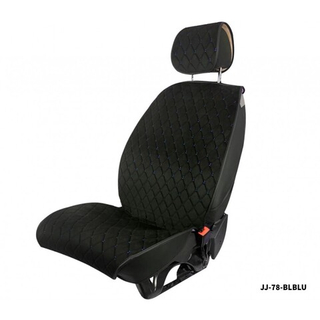 Накидки сидений перед Coolpart MAXIMAL (кт2шт) - JJ-78-BLBLU - Алькантара Ромб черный/шов синий