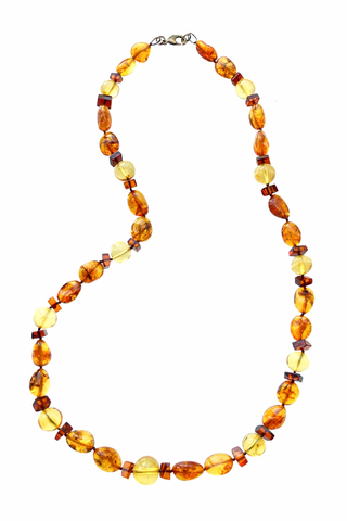Бусы из балтийского янтаря разного цвета 60 см