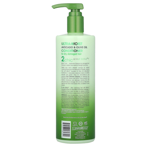 Giovanni, 2chic®, ультраувлажняющий кондиционер, для сухих и поврежденных волос, авокадо и оливковое масло, 710 мл (24 жидк. унции)