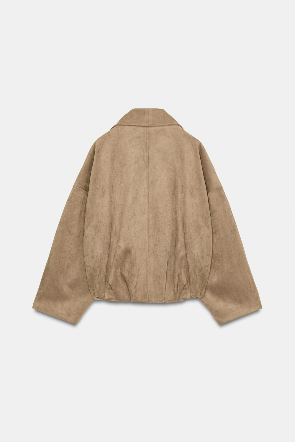 Искусственная замша, пальто с капюшоном - ZARA