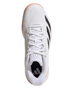 Мужские кроссовки теннисные Adidas Courtflash Speed 2 - cloud white/core black/lucid orange