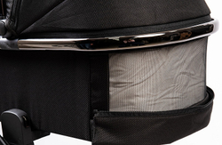 Детская коляска Peppy Tecla 3 в 1 с автокреслом First black Shadow Black Chrome Edition (Черный)