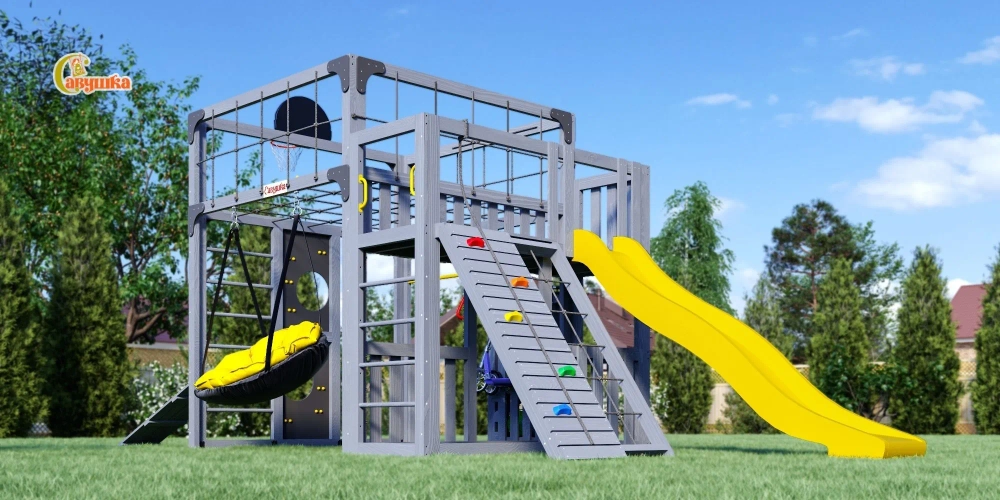 Детская площадка Савушка КУБ-3 (серый)