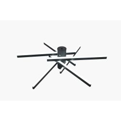 Светильник потолочный светодиодный Rivoli Violet 6180-201 LED 90Вт 3000-6000К чёрный с пультом