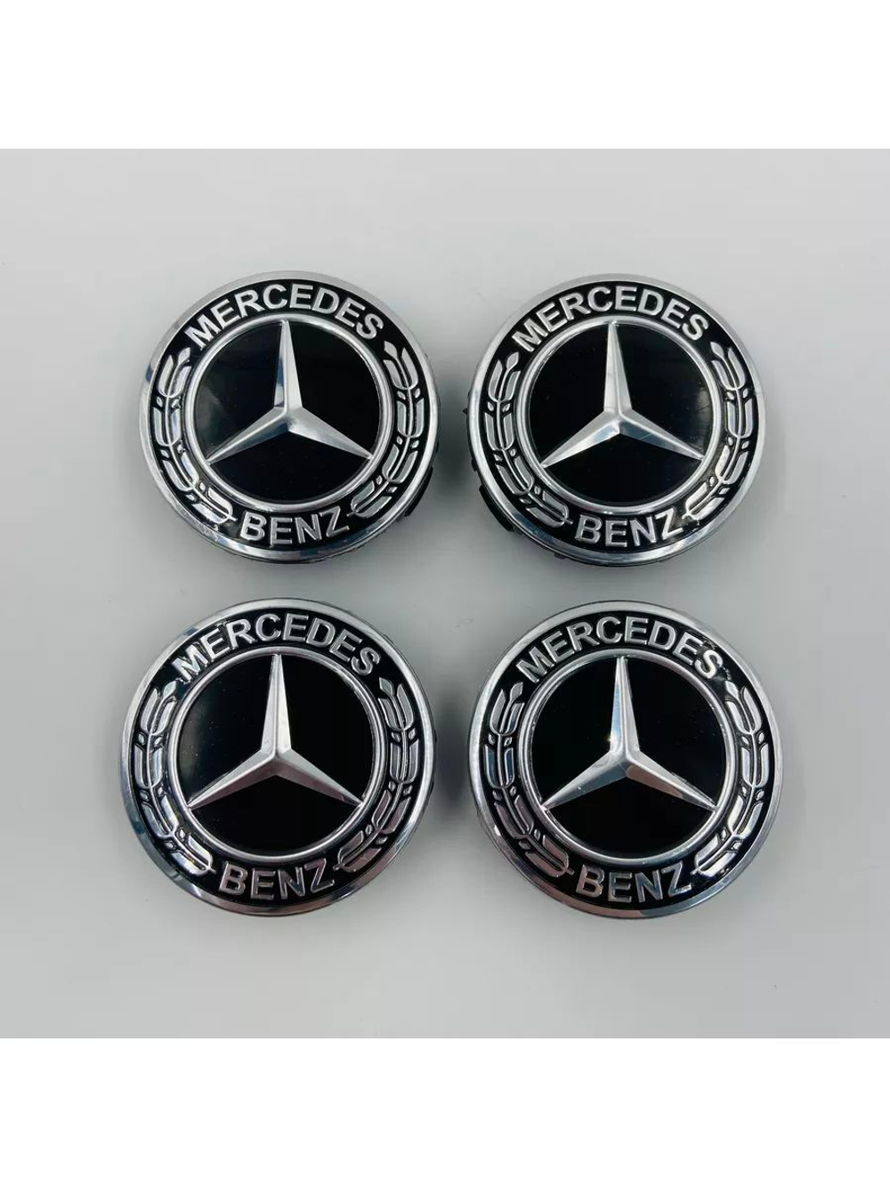 Колпачки на литые диски с эмблемой Mercedes-Benz 75 мм 4 шт