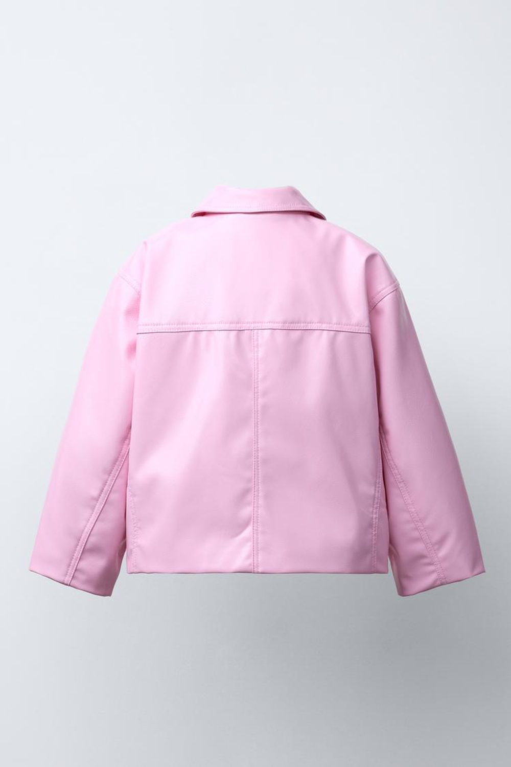 ZARA КУРТКА ИЗ ИСКУССТВЕННОЙ КОЖИ, РОЗОВЫЙ