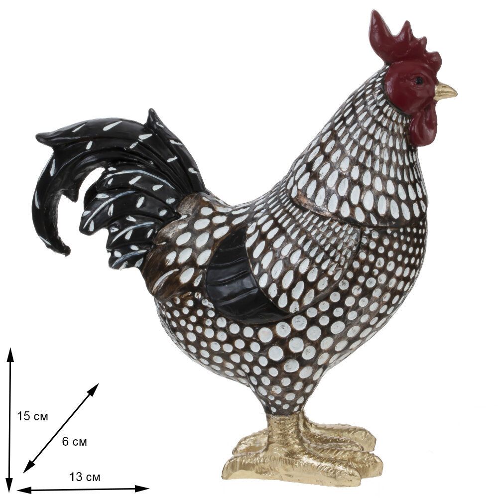 GAEM Фигурка декоративная "Петух"/"Курица", L13 W6 H15 см, 2в.