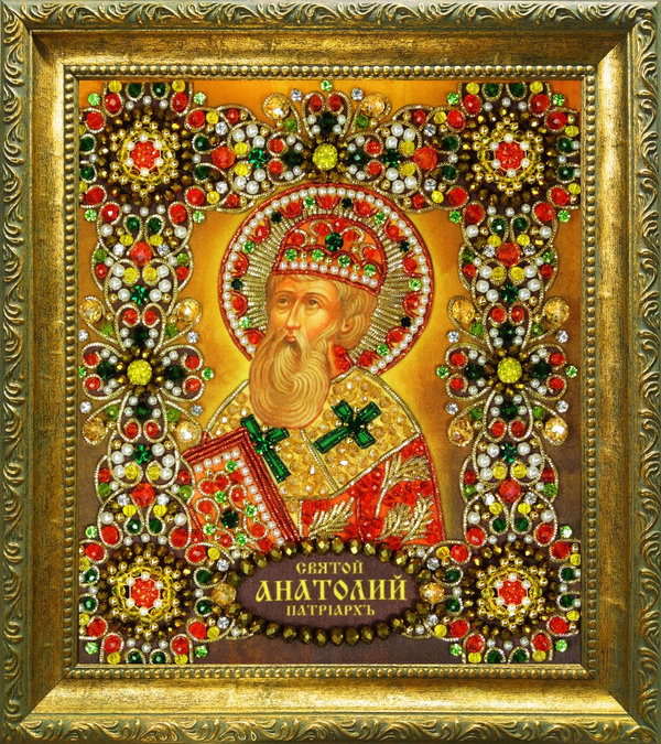 Ии-27 Набор для вышивания хрустальными камнями Святой Анатолий