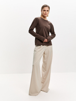 Лонгслив свободного кроя в цвете шоколад