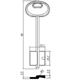 Заготовка сувальдного ключа 10878 МЕТТЭМ-9 MET9DP (06ПЛ-длинный)