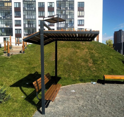 Навес со скамейкой Модерн УНИ