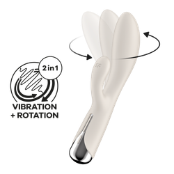 Вибратор кролик Satisfyer Spinning Rabbit 1, бежевый