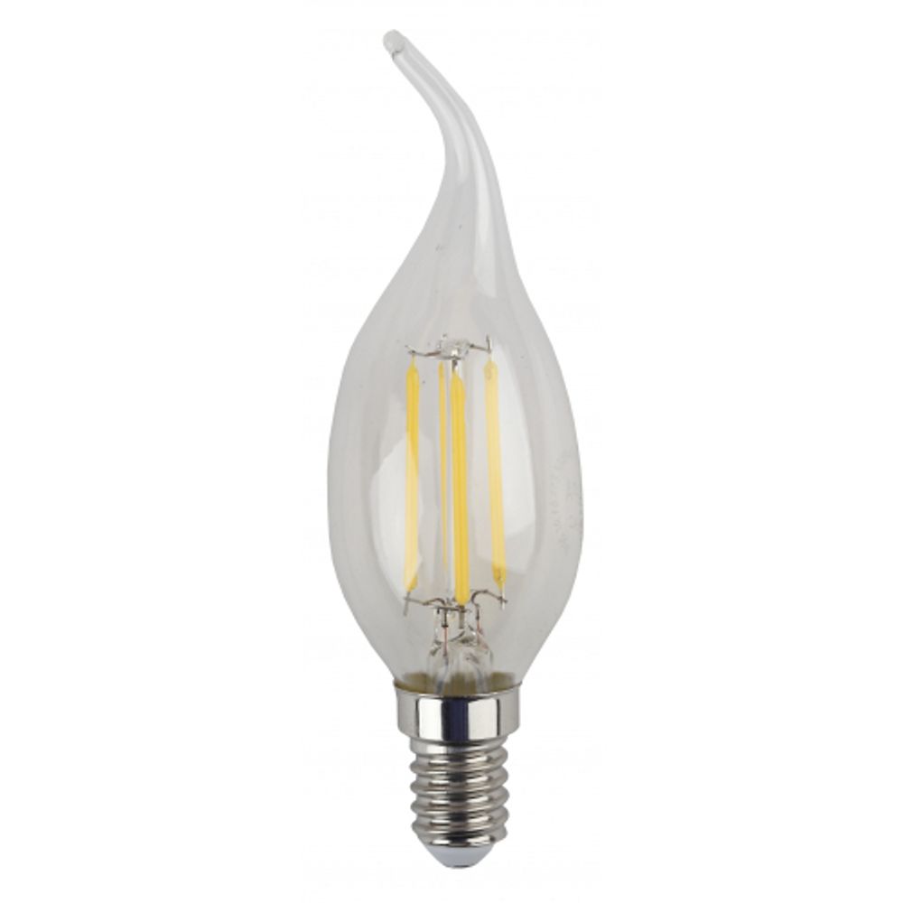 Лампа светодиодная ЭРА F-LED BXS-11W-827-E14 11Вт филамент свеча на ветру теплый белый свет Е14 | Филаментные декоративные