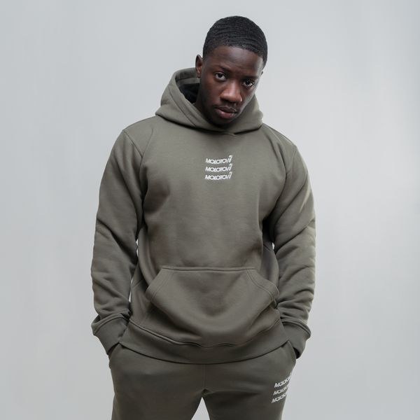 Худи Molotov Mask W21 TRIPLE Logo Хаки - фото 1