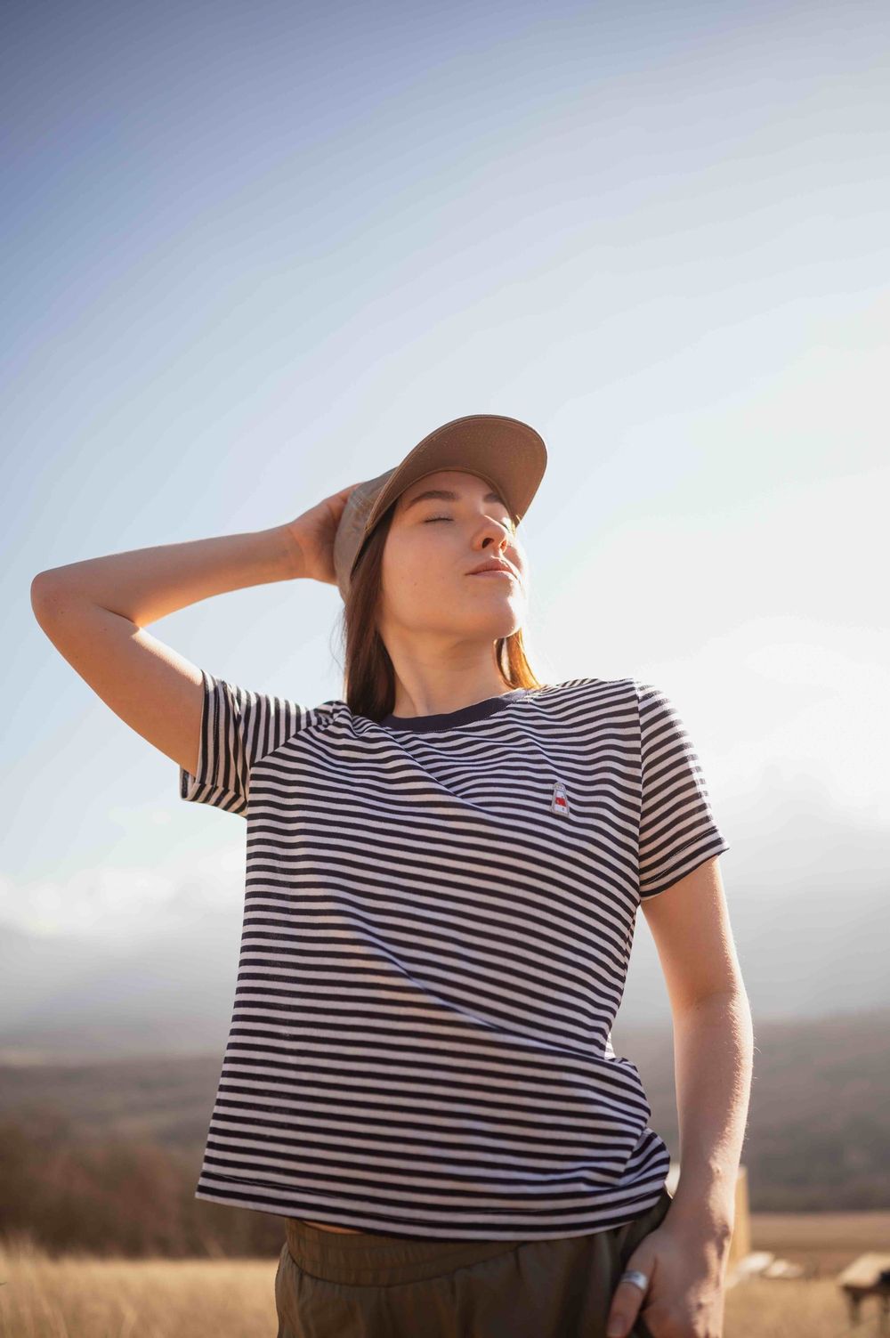 Футболка Kefirmaykifer В Полоску бело-синяя