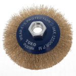 Щетка коническая 100 мм/М14 для УШМ, проволока витая латунированная Yoko