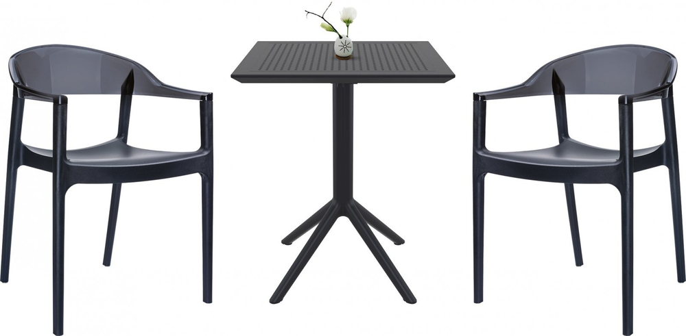 Комплект пластиковой мебели Siesta Contract Sky Folding 60 Carmen, черный