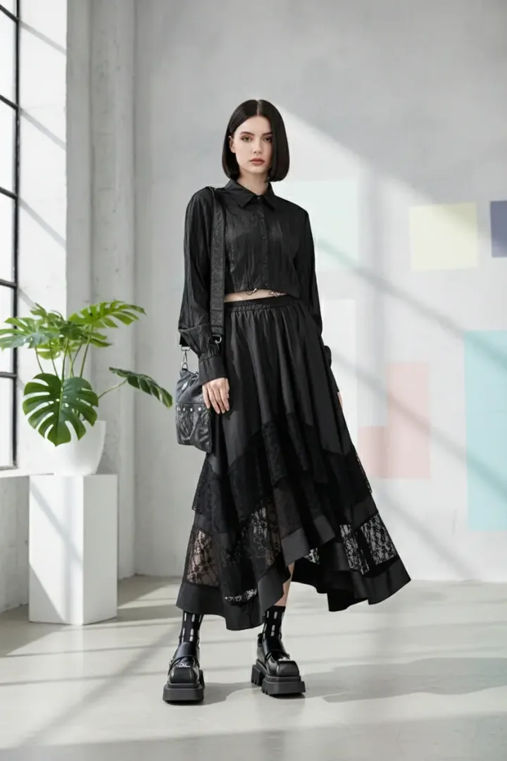 Юбка с кружевом «SWER»