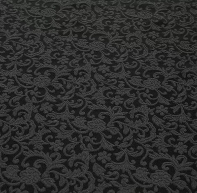 Костюмная ткань жаккард 210 гр/м2, 47% хлопок, 50% п/э, 3% эл, 150 см, чёрный