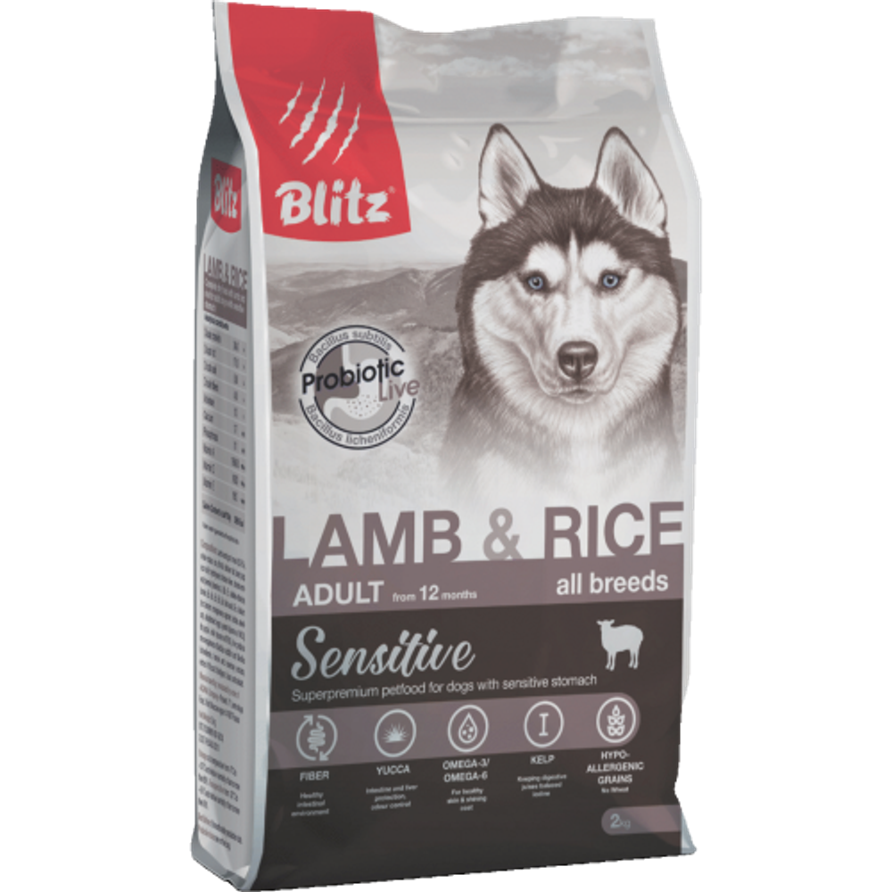 Blitz Sensitive Lamb & Rice Adult Dog All Breeds