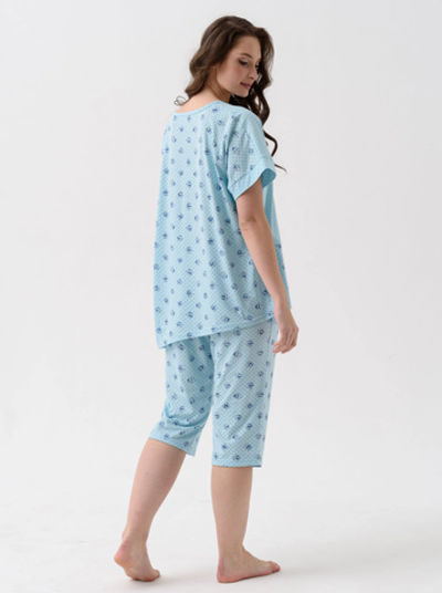 Пижама женская "Букет Б.Р" бриджи (Оптима)