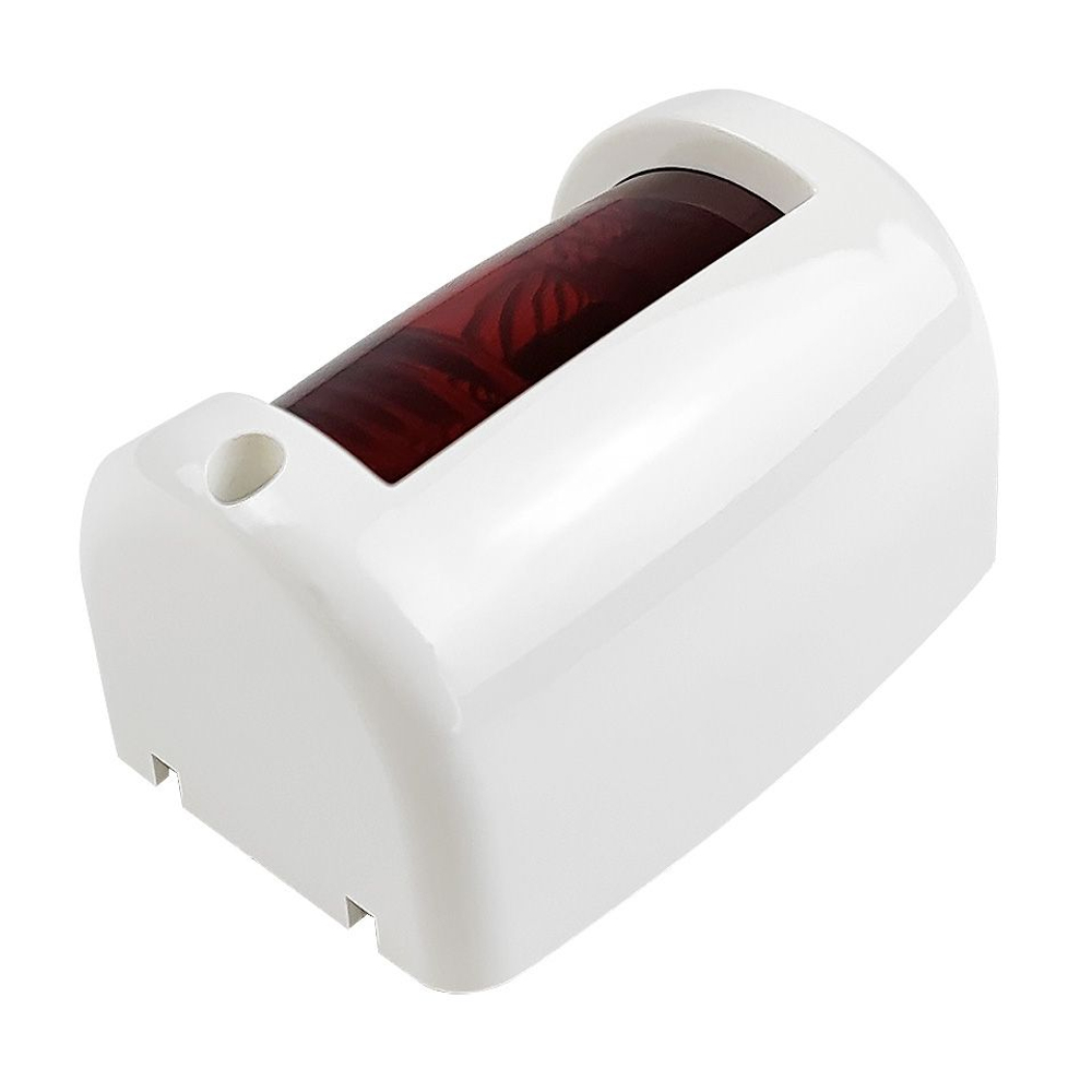 Навигационный огонь светодиодный красный, белый корпус, 59х42х43 мм (10269216)