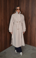 Пальто оверсайз из буклированной шерсти