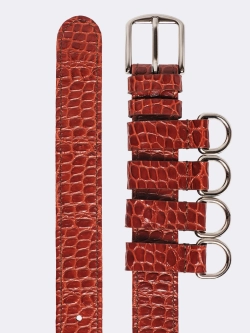 Ремень со шлевками рыжий OLA OLA