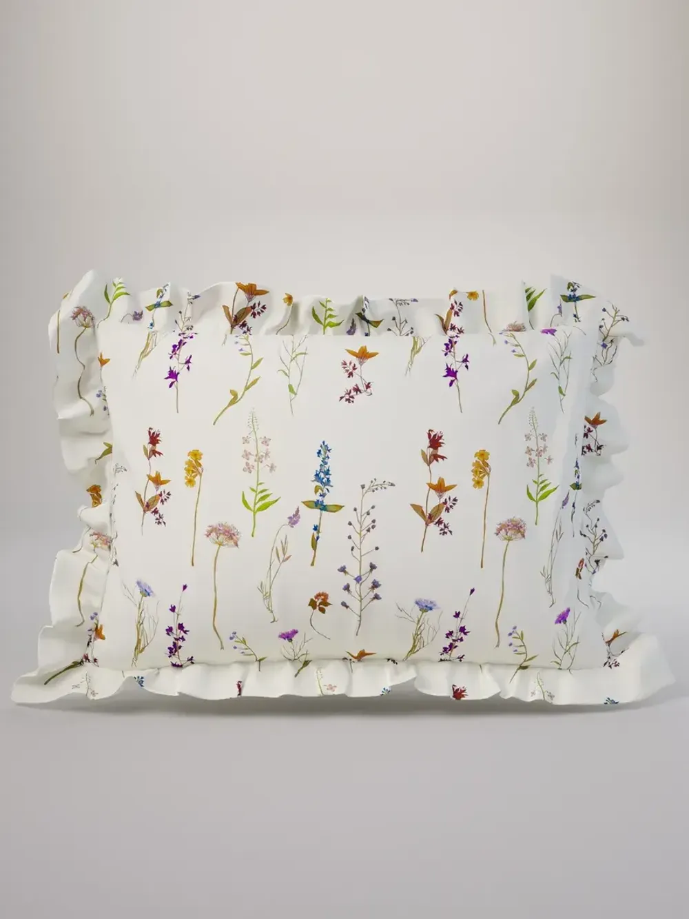 Декоративная наволочка с рюшами, оборками "Маргарита" 40х60 см, 1 шт, без молнии