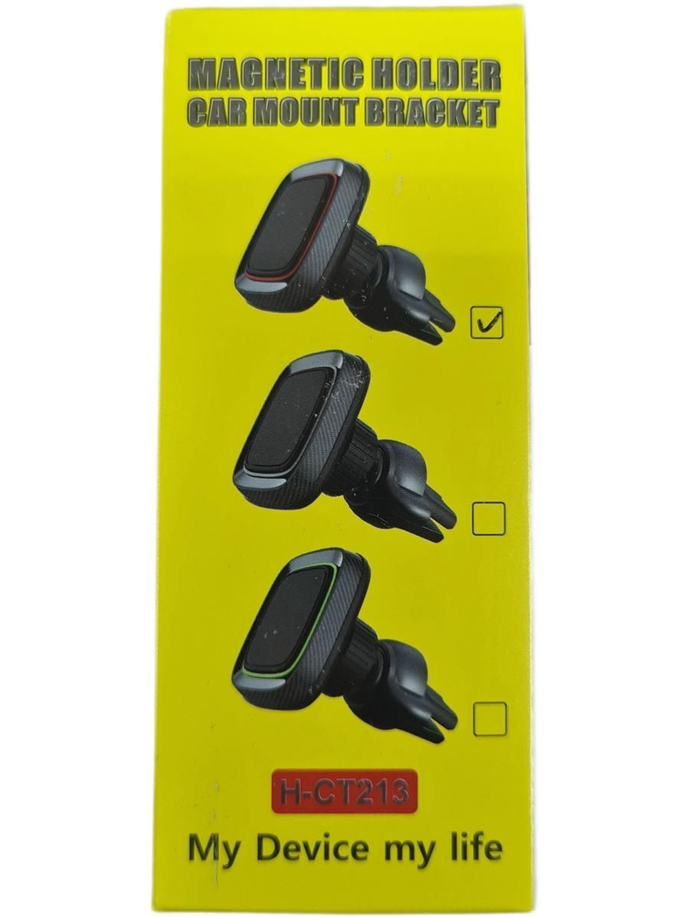 Держатель телефона автомобильный красный зажим