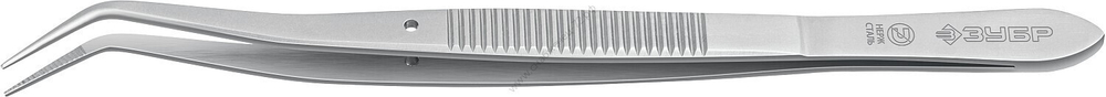 ЗУБР 160 мм, изогнутый, Антимагнитный пинцет (222116)