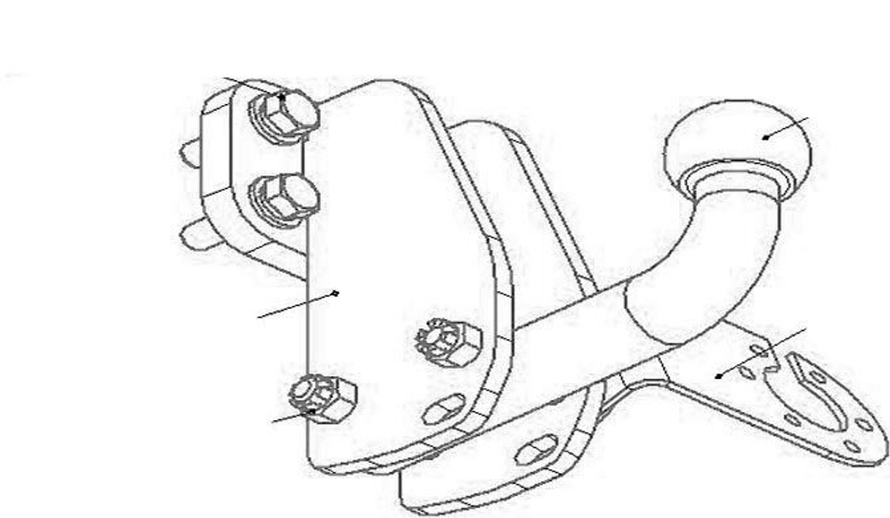 Фаркоп для Nissan Patrol Y61 SUV 1997-2010гг. (без электрики) (паспорт и сертификат) AvtoS.NS20