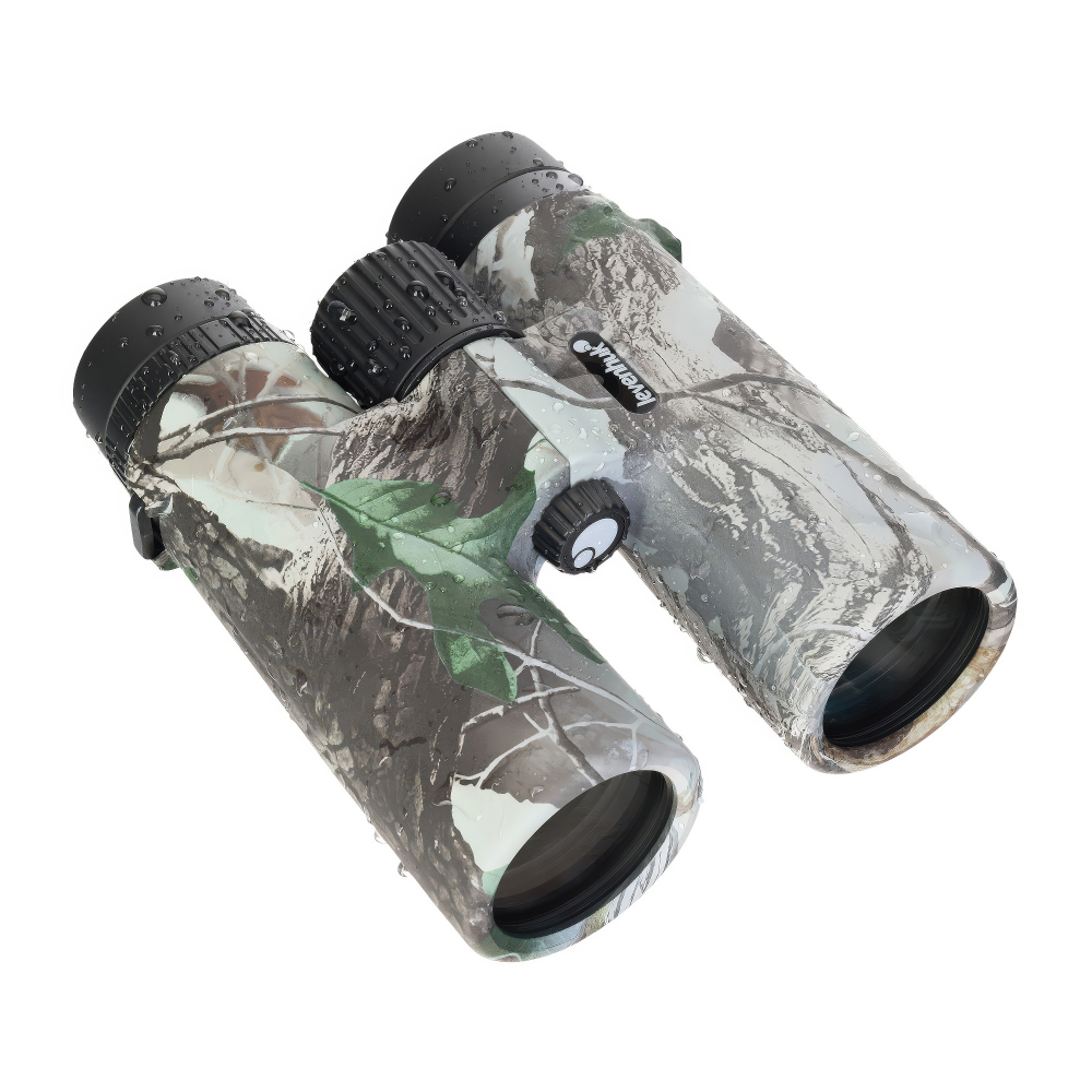 Бинокль Levenhuk Camo Moss 10x42 с сеткой - Прочный корпус с камуфляжным покрытием и полной защитой от воды и пыли