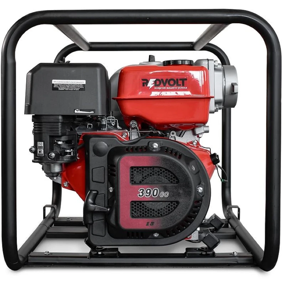 REDVOLT EPMB100NB мотопомпа бензиновая 13 л.с, 1666 л/мин, диаметр 100 мм