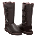 Угги Bailey Button Triplet Metallic Chocolate